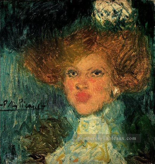 Tete femme3 1900 Pablo Picasso Peintures à l'huile
